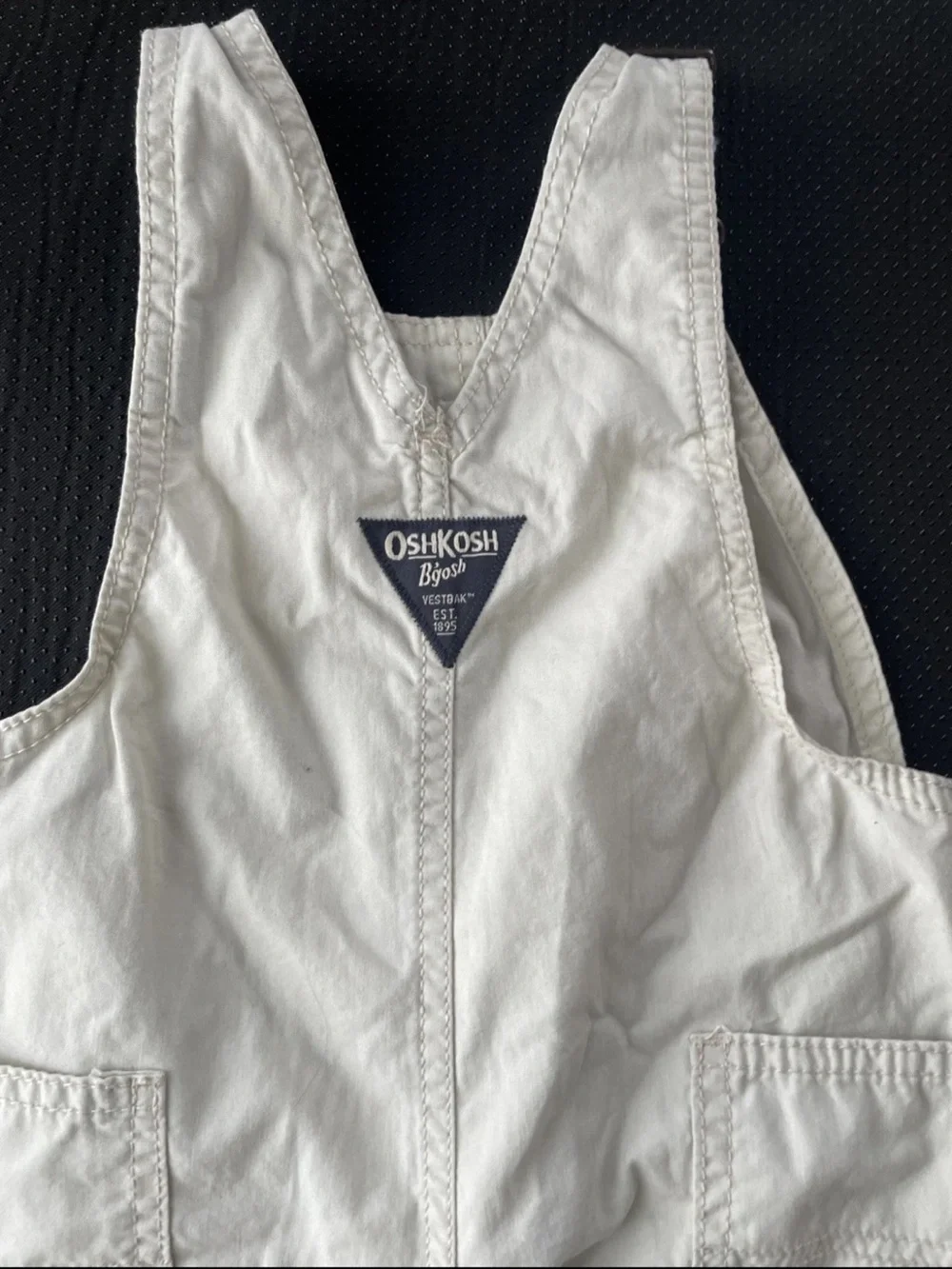 OshKosh B'gosh Cream Kids Overalls with Front Pocket